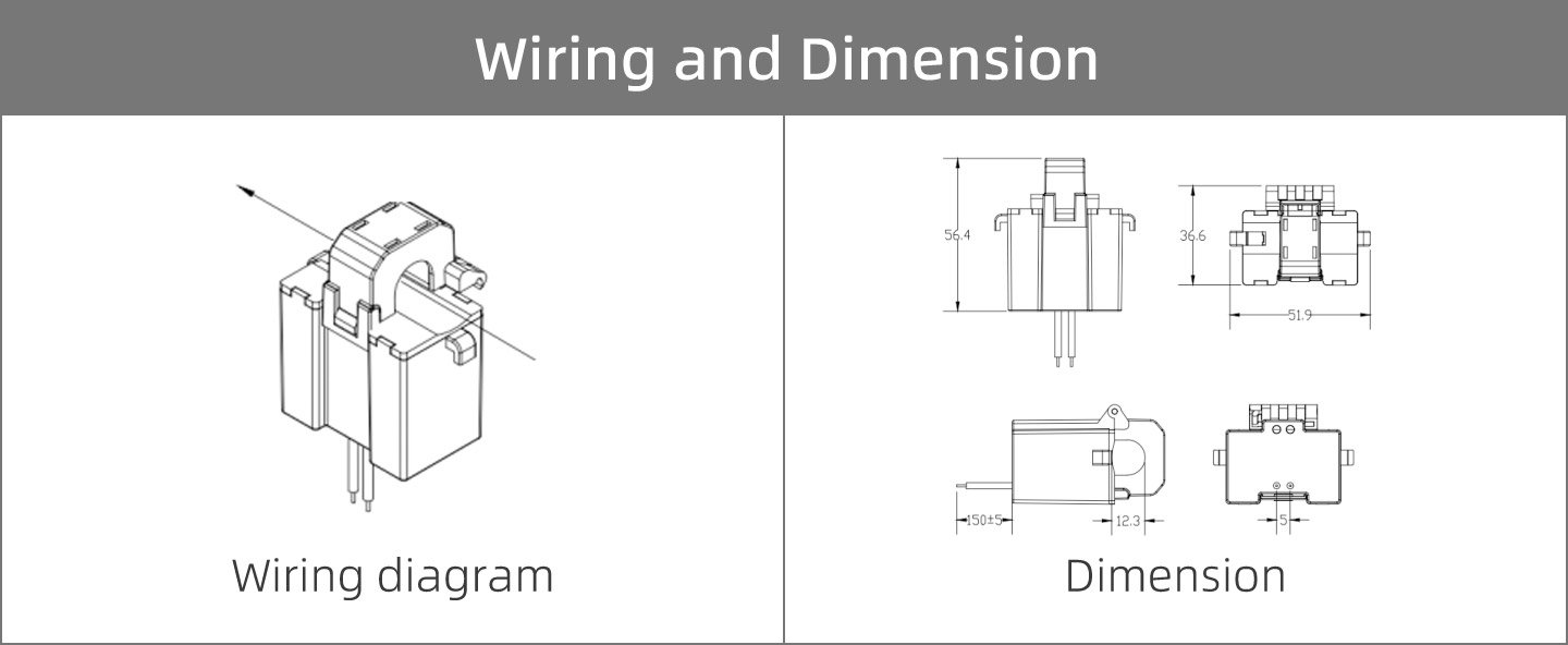 100A WIFI Split Core Connection Smart Power Current Sensor