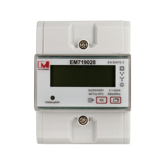 MID Approved Three Phase RS485 Modbus CT Type Energy Meter