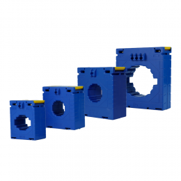 CC 0.66 I Type Dark Blue Split Core Current Transformer - DIN Rail Mount 0.5 Class for 200-1500A Power Monitoring