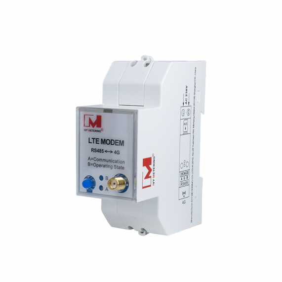 Din Rail RS485 to 4G LTE Communication converter with up to 128 devices for IOT Save Cost