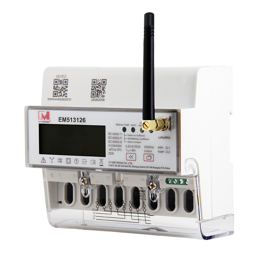 3Phase LoRaWAN Smart Energy Meter for Long Distance Data Transmission